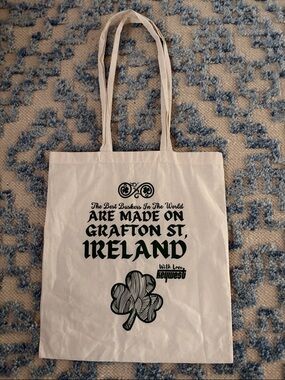 Grafton St. Ireland Shamrock Tote Bag - White & Dark Green